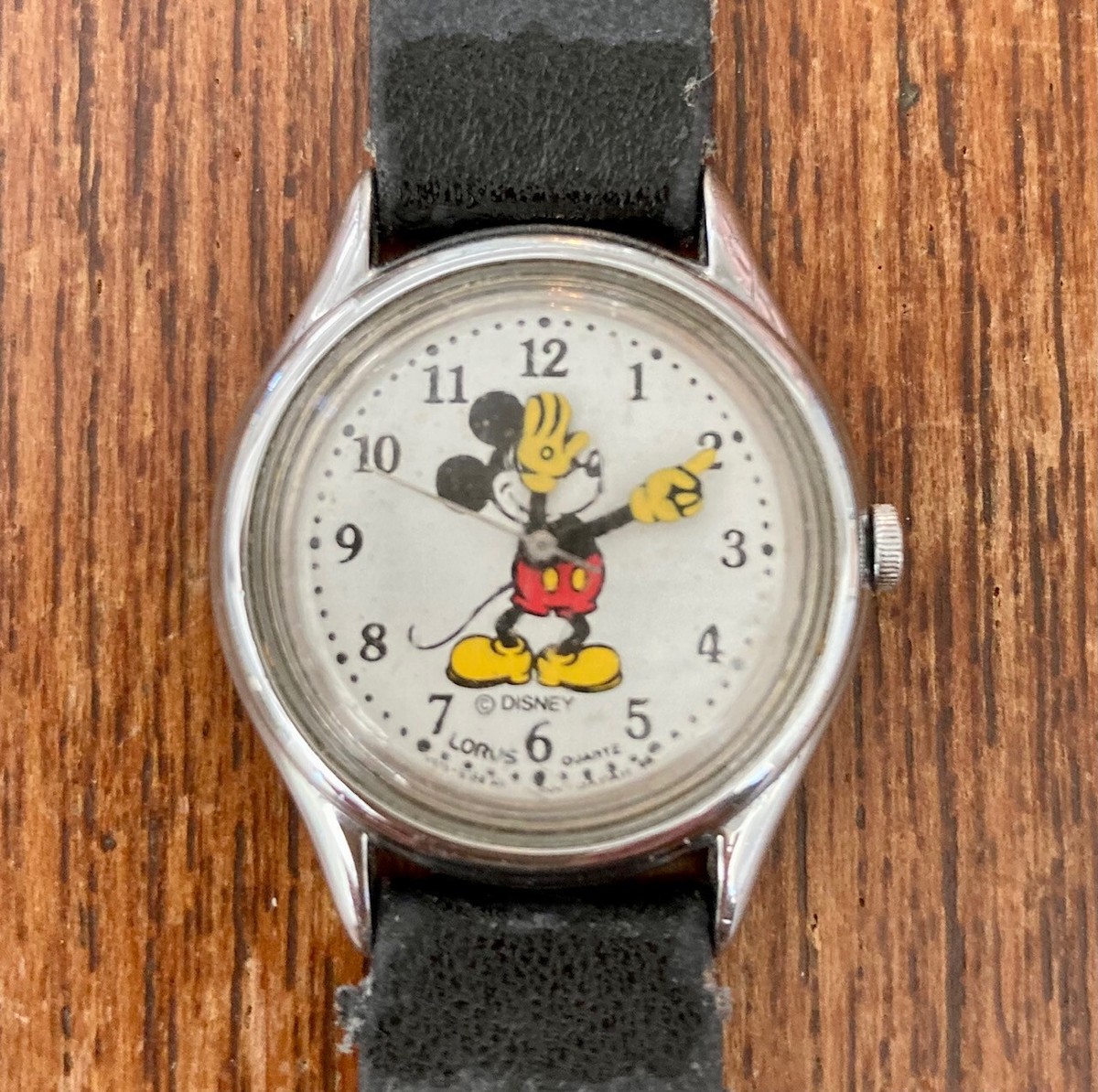 Disney Toy Lorus Mickey Mouse Watch 1980's Vintage Lorus
