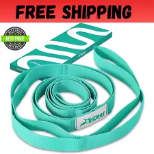 Trideer Stretching Strap, 10 Loop Non-Elastic Yoga Strap for Exercise, & Therapy