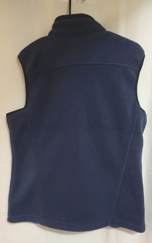 Eddie Bauer Men's Sleeveless, Zip Up Fleece Vest Gillet, Blue/Black, New, Medium - Picture 3 of 4