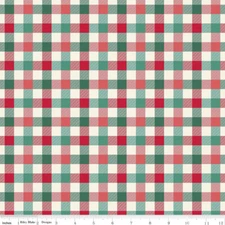 Merry Little Christmas Check Multi C14848  100% Cotton Fabric by the half yd