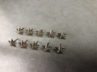 10 Vintage Metal Stars Tack Pins Military Uniform Patriotic Gold WWI WWII