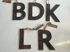 Monogram Wood Holiday Ornament Target Xmas Wooden Letter Initial B, R