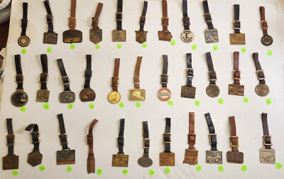 VINTAGE ADVERTISING EQUIPMENT WATCH FOB TRACTOR CAT EXCAVATING CONSTRUCTION 132