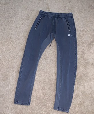 Kith Bleecker Crystal Wash Sweatpants Indigo Navy