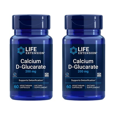 Life Extension Calcium D-Glucarate 200mg - Detox,Liver Health,Cholesterol Levels