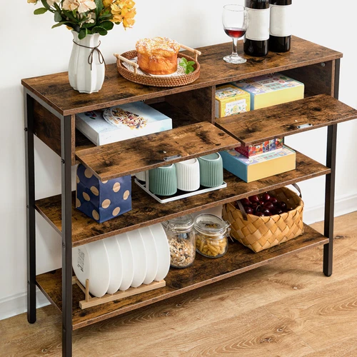 Console Table Sofa Table Vintage Furniture Hallway Table Entryway Display Shelf - Picture 117 of 121