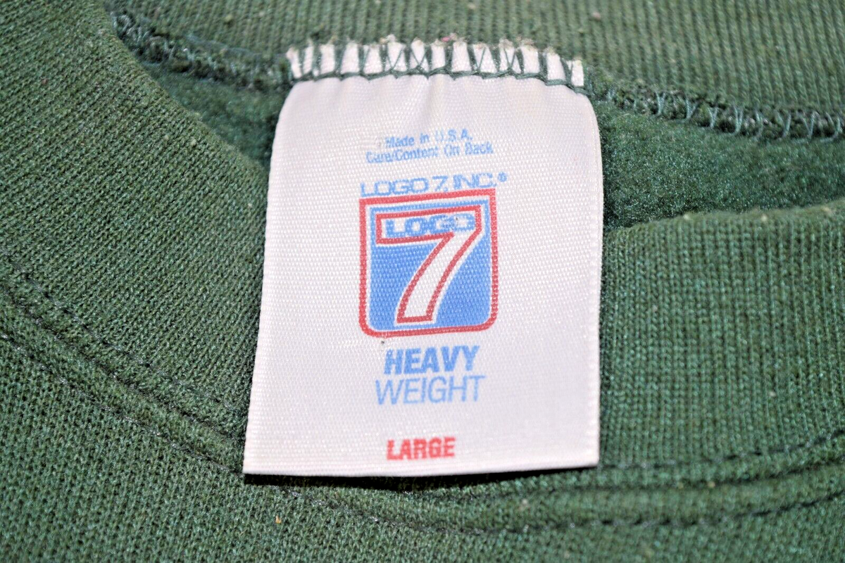 Vintage NFL Sweatshirt Logo 7 Size L 1991 Green Bay Packers Made 