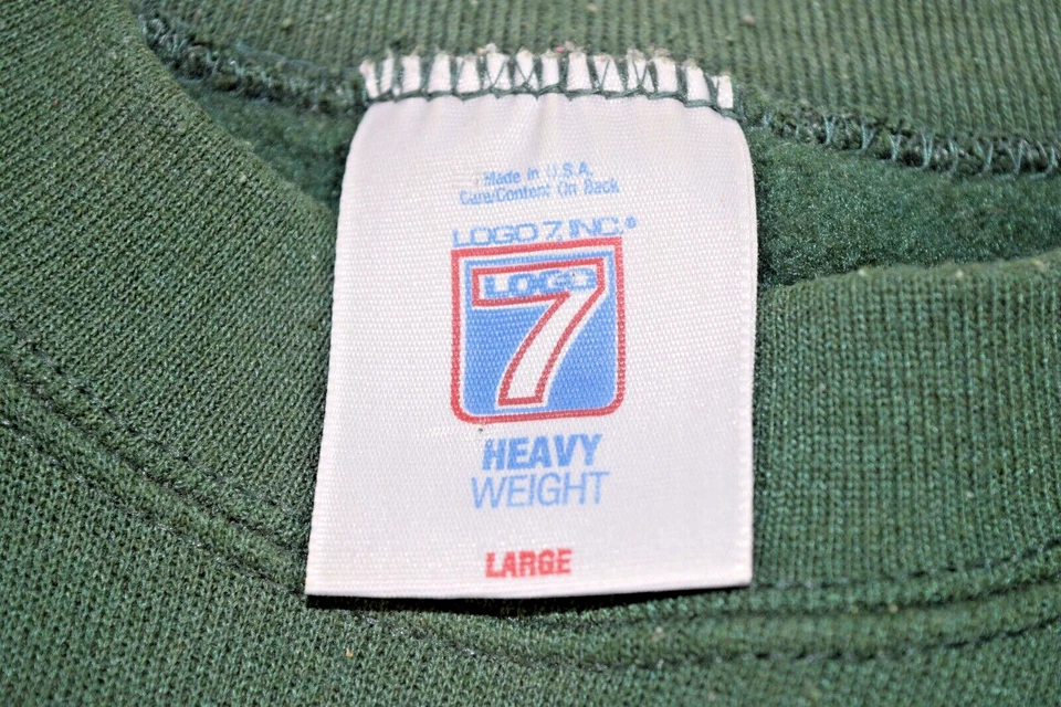 Vintage NFL Sweatshirt Green Bay Packers Size L 90s Logo 7 Made USA c.1991 - Image 3 of 4