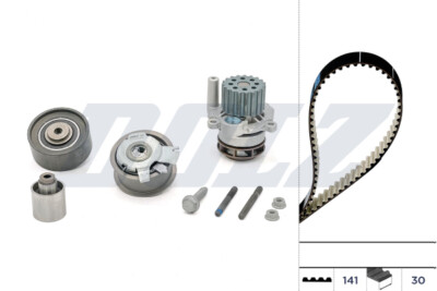 Dolz KD047 Water Pump & Timing Belt Set for Audi, Seat, Skoda, VW