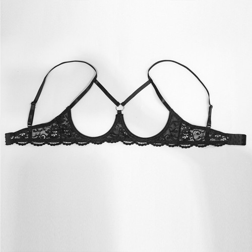 Sexy Womens Open Nipple Bras Hollow Out Breast Lingerie Open Cup Bra Push Up ^ - Picture 6 of 14