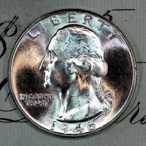 * 1946-D * SUPERB GEM BU MS WASHINGTON QUARTER * FRESH FROM ORIGINAL ROLL *