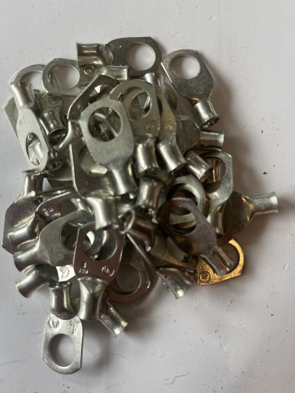 40 8 Gauge Awg Cable Lugs 3/8” Hole Ring Terminal Battery Wire Copper