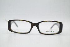 Vintage Versace 3107-B Brown Silver Square Glasses Eyeglass Frame NOS