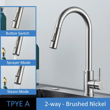 Brushed Gold Kitchen Faucet Pull Out Kitchen Sink Water Tap Single Handle Mixer