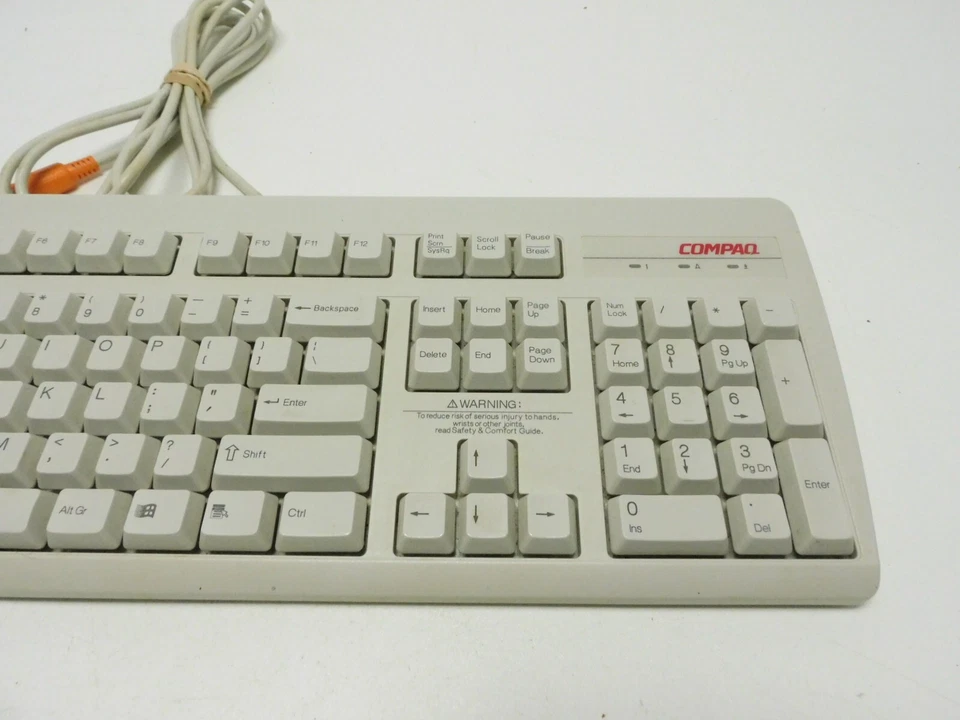 OEM Compaq KB-9860 PS/2 Wired Beige Vintage Retro QWERTY - Tested - Image 2 of 4