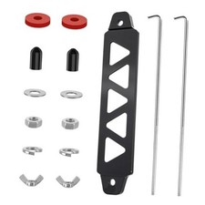 Battery Hold Down Kit, Aluminum Alloy Battery Tie Down Mount Bracket With Black