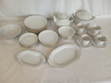 Vintage Chodziez Iwona Dinner Service Set Made in Poland White/Gold Choose Item