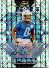 2023 Daiyan Henley Rookie Card Auto - Panini Mosaic Prizm #304 Chargers. rookie card picture
