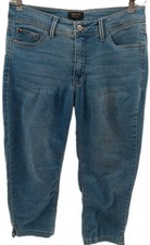 Curve Appeal Jeans Womens 8/29 Blue Stretch Denim Cropped Straight Casual