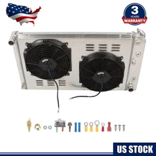 3 Row Radiator+Shroud+Fan+Relay Kit 161 For 1973-1986 Chevy/GMC C/K C10 C20 C30