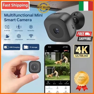 Mini Telecamera Wi-Fi di Sicurezza Interna Esterna Mini Camera Wireless Wifi Cam - Immagine 1 di 4