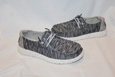 Hey Dude Wendy Sox Women's sz 7 Dark Gray Lightweight Slip On Shoes NEW