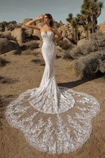 Ivoire by Kitty Chen GLENDA/V211 Wedding Dress IVORY Size 12 Bridal Gown Mermaid