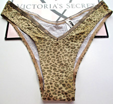 VICTORIA'S SECRET PINK Cotton Tanga High Leg Cheeky Panty VS Leopard S M L XL