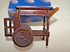 Dollhouse Miniature Classics By Handley 1:12  Wood Tea Cart BRAND NEW with box