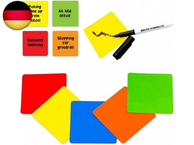 75 Beschreibbare Magnete 7,5 x 7,5 cm mit Whiteboard Marker für Scrum, Agile, 