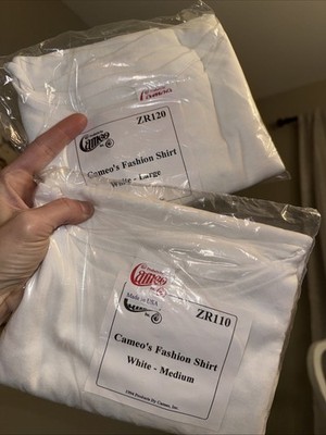 Vintage Cameo Inc Shirt Blank White NOS 1994 USA Made Craft Blanks Medium Large