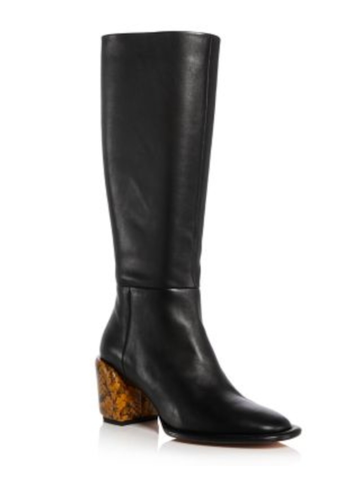 3.1 PHILLIP LIM Womens Black Contrast Snake Heel Naomi Almond Boots Shoes 39