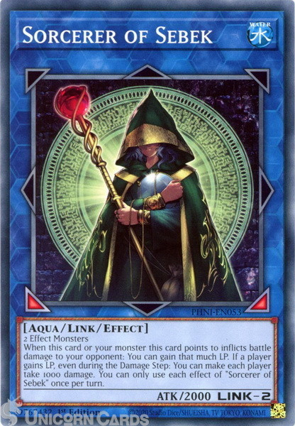 PHNI-EN053 Sorcerer of Sebek :: Common 1st Edition YuGiOh Card