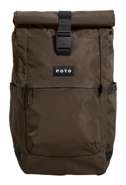 eoto Rolly32 Rolltop Backpack Rucksack Rucksack Mocca Brown Braun Schwarz Neu-image
