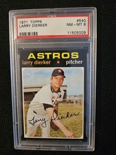 1971 TOPPS BASEBALL #540 LARRY DIERKER☆☆PSA 8 (NM-MT)☆☆HOUSTON ASTROS☆☆