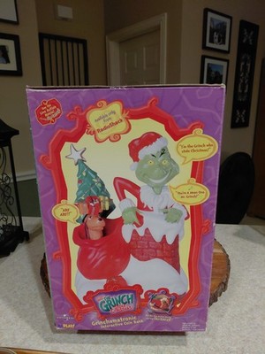 HOW THE GRINCH STOLE CHRISTMAS VINTAGE MUSICAL COIN BANK PLAYS VOICE 2000