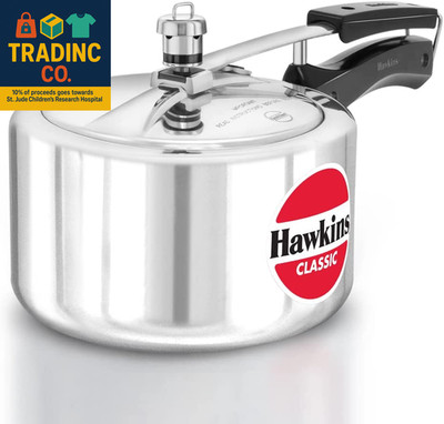 Classic 3Liters(Wide) Aluminium Inner Lid Pressure Cooker(Silver)