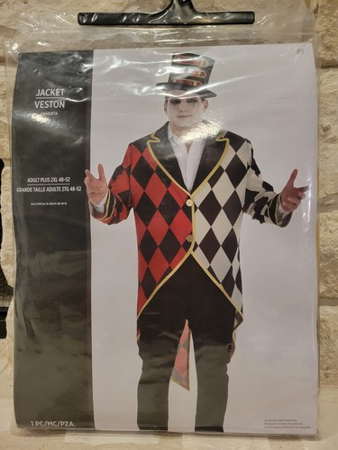 New Men's Circus Mardi Grais Clown Ring Leader Jacket Jester Vintage ...