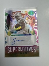 2021 Panini Illusions - Superlatives Signs Salvon Ahmed #SU-26 Green /50 (AU)