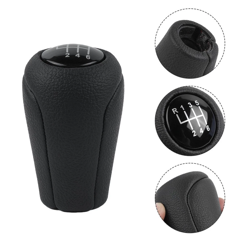 For MAZDA MX5 III 2005 2014 Car Gear Shift Knob Black PU Leather + ABS Plastic - Imagen 3 de 4