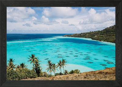 Gerahmtes Wandbild Poster Leinwanddruck Bild mit Blick auf die Insel Mekiro