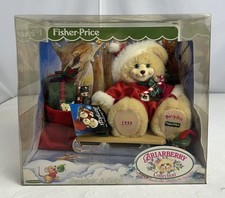 Fisher Price 1999 NIB Briarberry Collection Berrykris Teddy Bear  Sleigh Set
