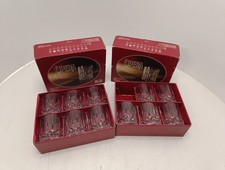 VINTAGE ROYAL CRYSTAL ROCK RCR OPERA TUMBLER SET OF 11 GLASSES  BOXED(1 Missing)