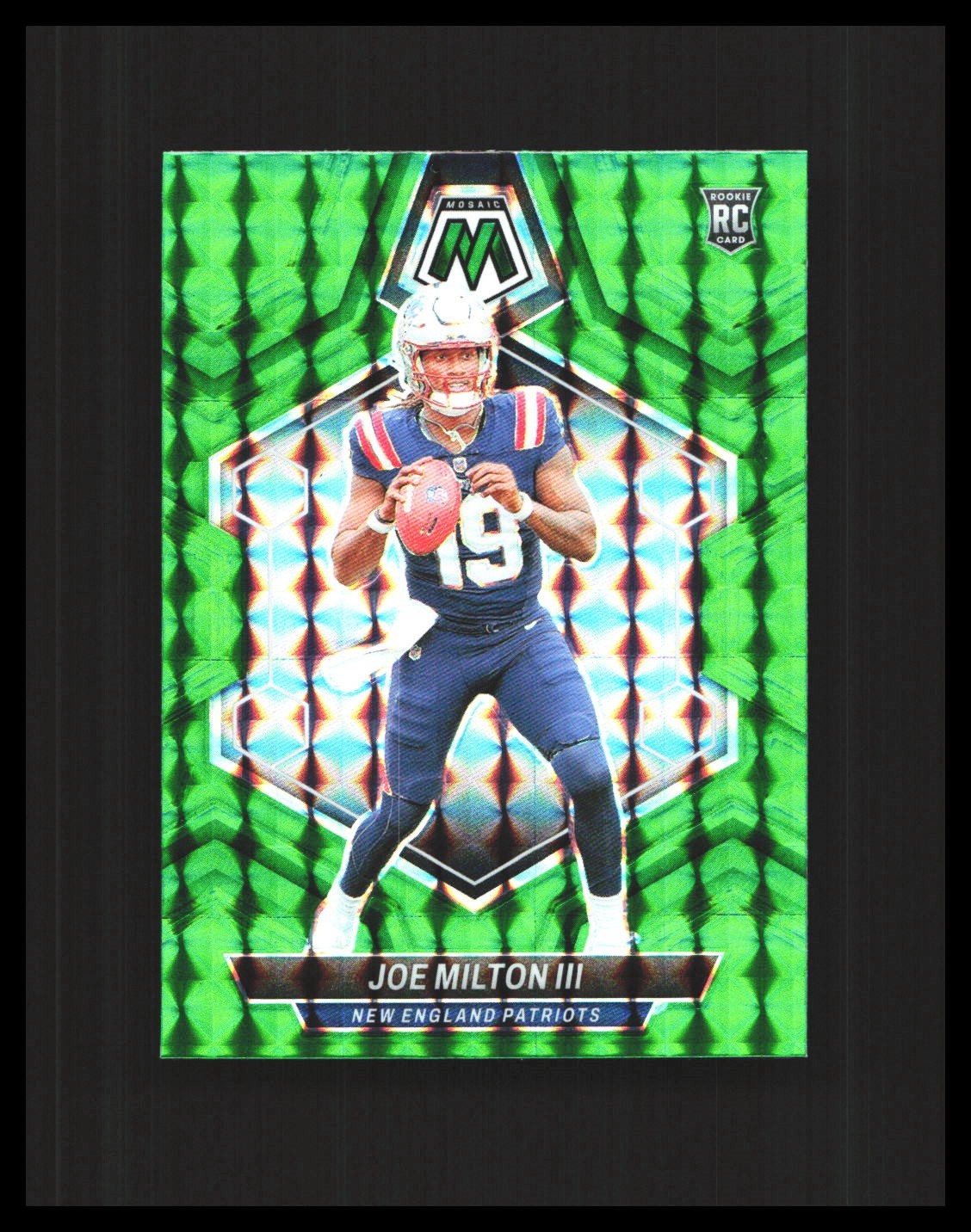 2024 Joe Milton Rookie Card - Panini Green Mosaic #397 - S1B4R3L51C9