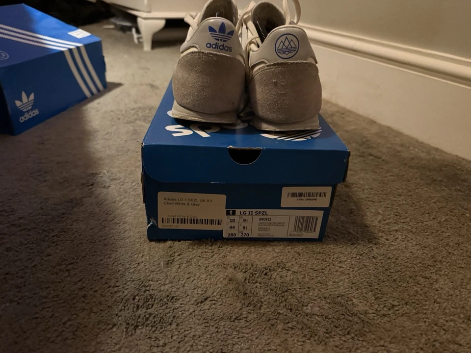 ADIDAS X LG II SPZL CREAM WHITE/GREY ONE/CHALK WHITE Size 9 UK  used  - Image 2 of 4
