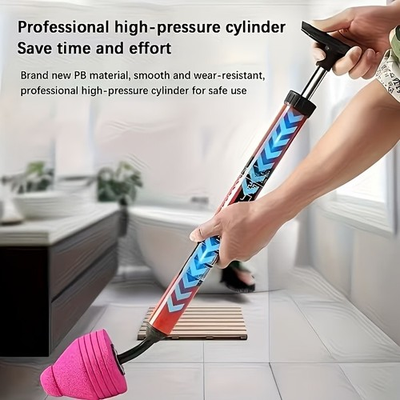 #ad Pneumatic Toilet Plunger Drain Unclogger Air Pressure Sink Shower Clog Remover $16.99