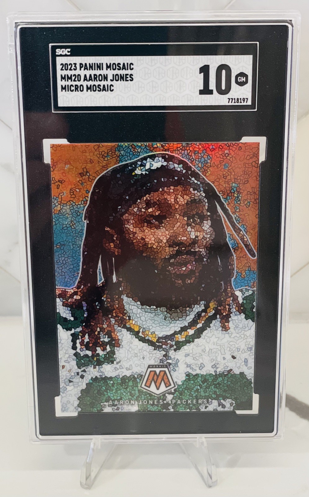 2023 Panini Micro Mosaic Aaron Jones Packers Case Hit‼️ GEM MINT 10
