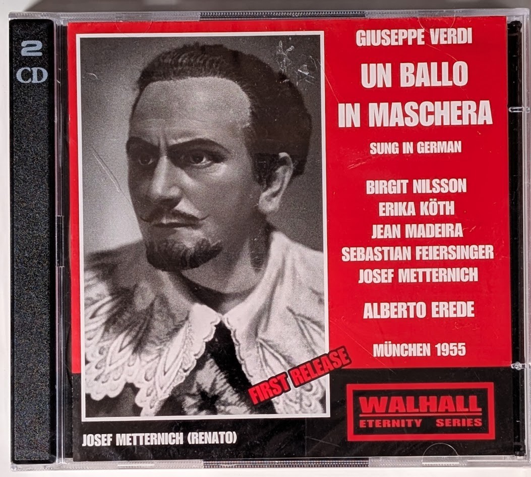 VERDI - UN BALLO IN MASCHERA - NILSSON - KOTH - EREDE - MUNCHEN - 1955