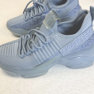 Steve Madden Maxima Rhinestone Chunky Sneakers Blue Women s Size 7.5 Lace Up