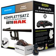 Für RENAULT Clio Grand T. IV Typ KH Anhängerkupplung abnehmbar +eSatz 7pol 13-
